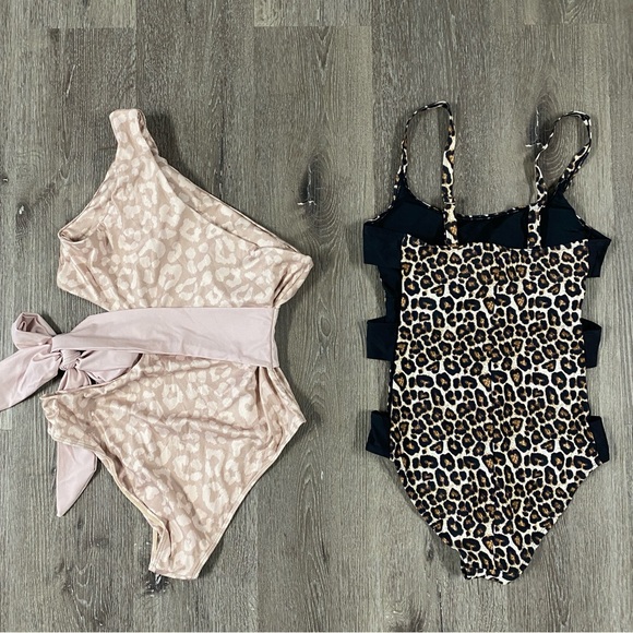 PINK LILY One Piece Swimsuit Bundle Women’s Size Large Cut Outs NWOT - Picture 8 of 8